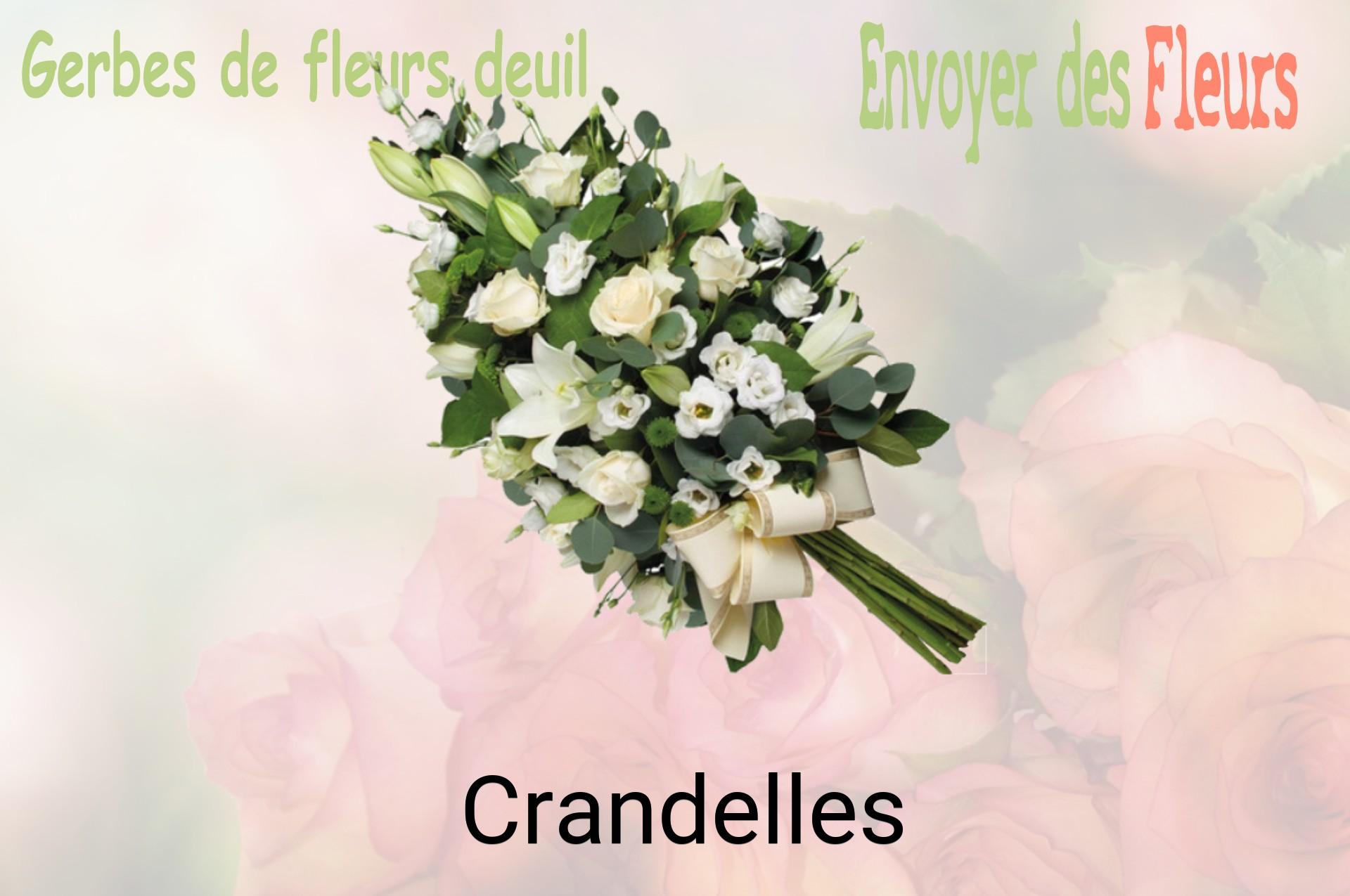 Gerbe de fleurs de deuil livrée à Crandelles
